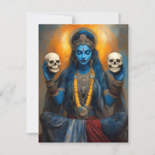 Postal Diosa Kali Ma en Meditación Fantasía Moderna