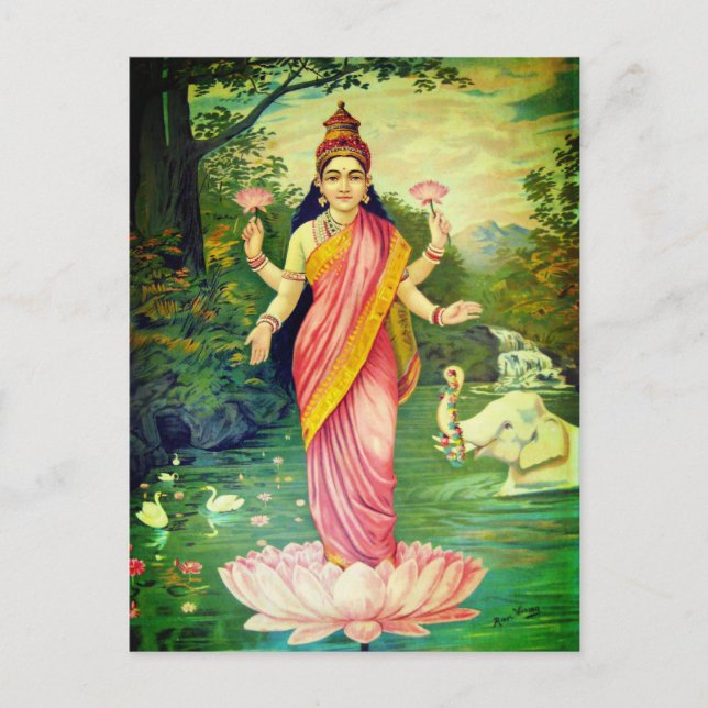 Postal Diosa Lakshmi (Anverso)