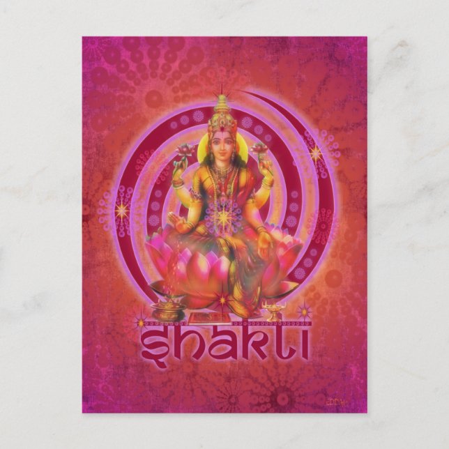 Postal Diosa SHAKTI / LAKSHMI (Anverso)