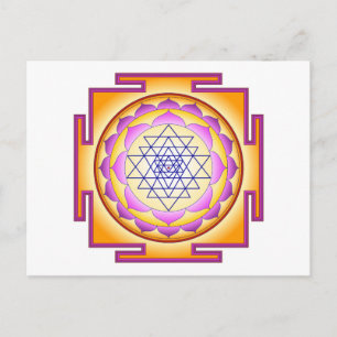 Postal Diosa Sri Yantra Chakra Shiva Shakti Navayoni