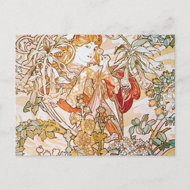 Postal Diosa vintage alphonse・ (Anverso)