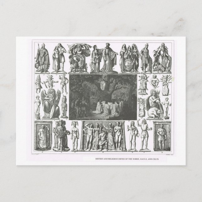 Postal Dioses nórdicos, galos y celtas (Anverso)