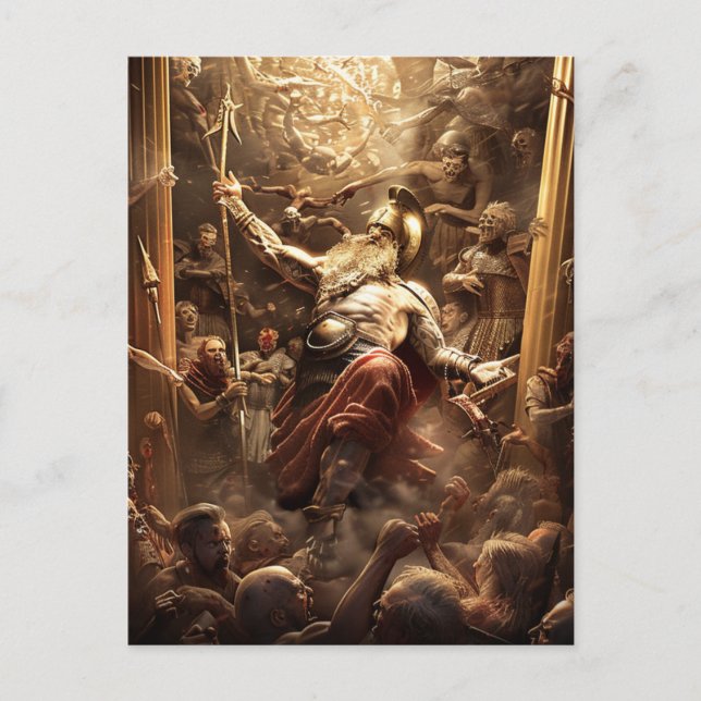 Postal Dioses y Monstruos - Zeus (Anverso)
