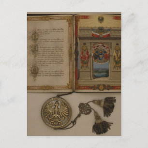 Postal Diploma príncipe invirtiendo Otto von Bismarck