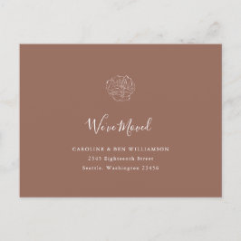 Postal Dirección movida Boho Floral Terracotta