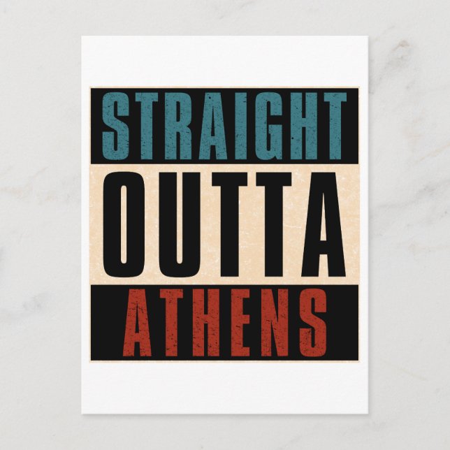 Postal Directamente fuera de Atenas Georgia GA (Anverso)