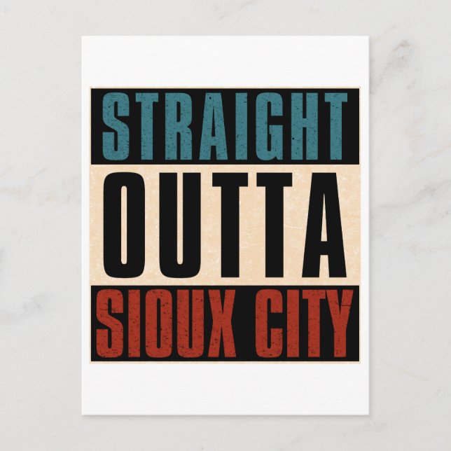 Postal Directamente fuera de Sioux City Iowa IA (Anverso)