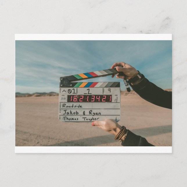 Postal Director de cine Clap Film Cinema Camera (Anverso)