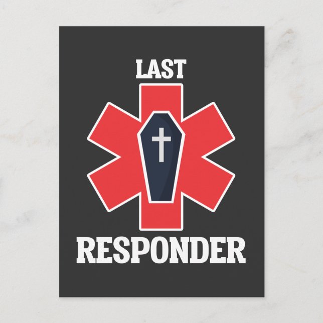 Postal Director de Funerales Divertido Morticiano Último  (Anverso)