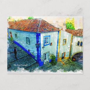 Postal Dirigiéndose al trabajo, Obidos-THE REAL PORTUGAL 
