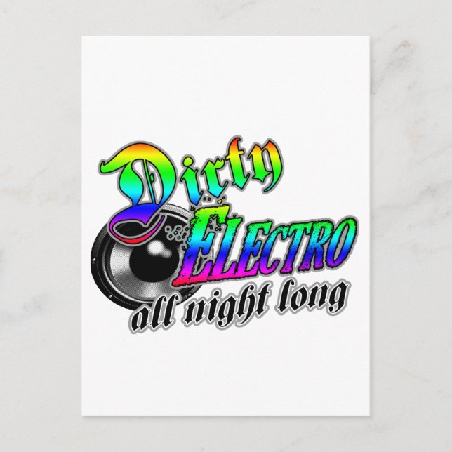 Postal DIRTY ELECTRO All Night Long DJ (Anverso)