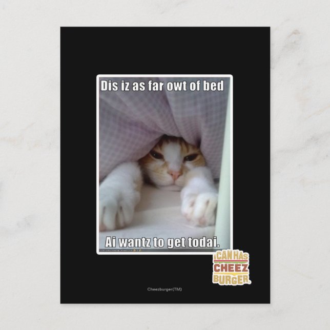 Postal Dis está tan lejos de la cama. (Anverso)