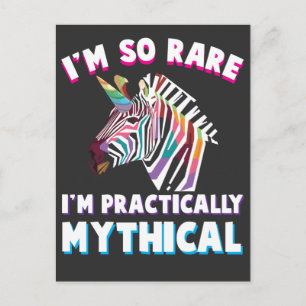 Postal Disability Handicap Colorous Zebra Unicorn