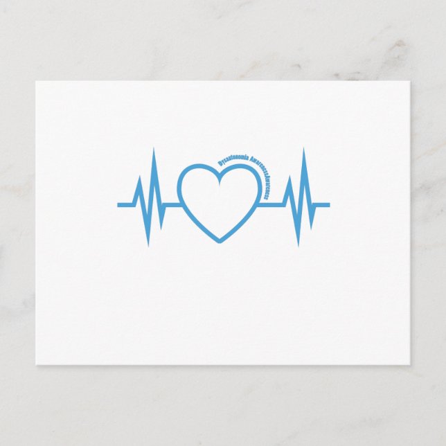 Postal Disautonomía Sensibilidad POTS Cinta turquesa (Anverso)