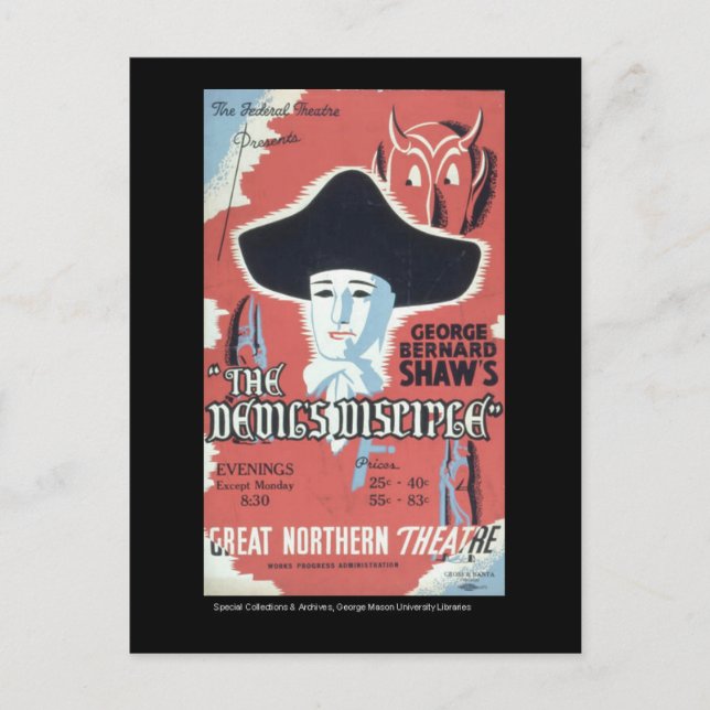 Postal Discípulo de Postcard-WPA Chicago-Devil (Anverso)