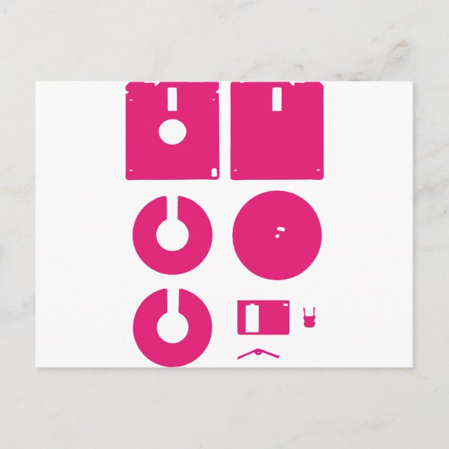 Postal Disco de disquete desestructurado 1,44" (Anverso)