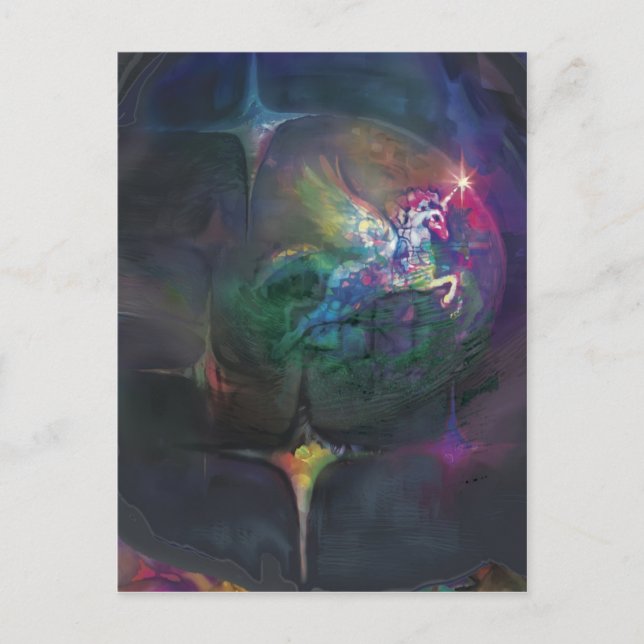 Postal Disco de unicornio*** (Anverso)