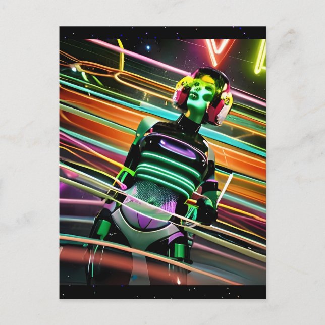 Postal Disco Espacial Zombi (Anverso)