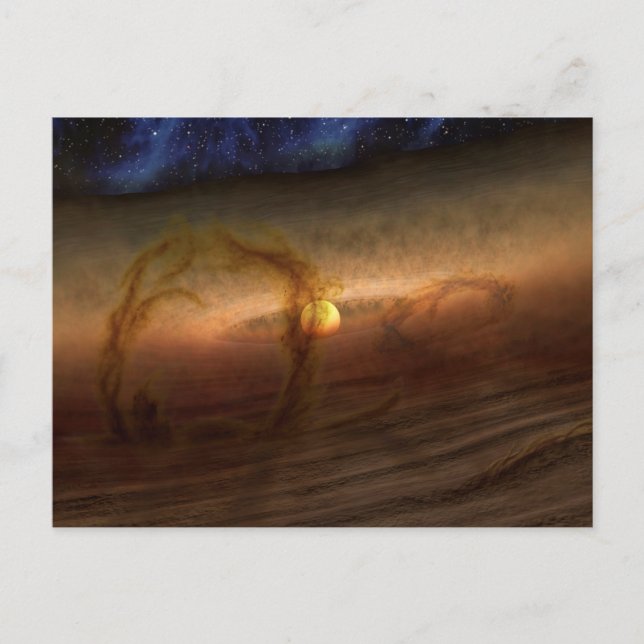 Postal Discos De Material De Formación De Planetas Que Ro (Anverso)