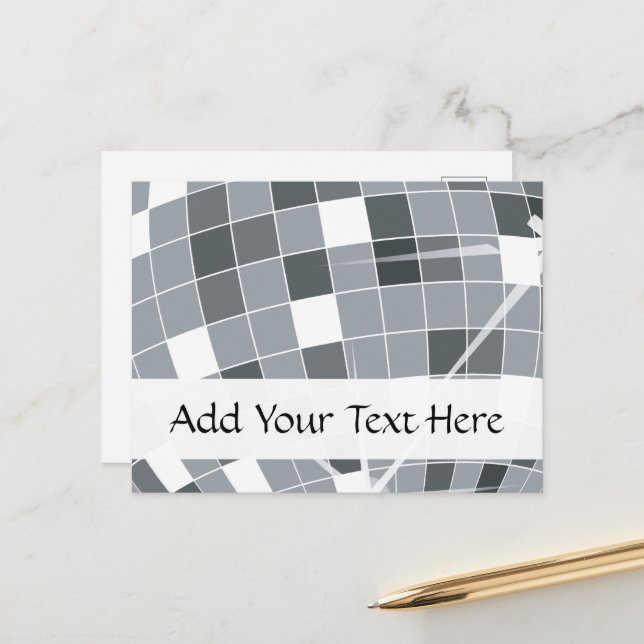 Postal Discoteca, bola espejo, club, discoteca, Fiesta (Anverso/Reverso In Situ)