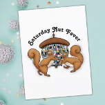 Postal Discoteca Squirrels<br><div class="desc">¡Envíe a alguien una sonrisa y una risita con esta graciosa postal de la Fiebre del Sábado! El diseño se compone de dos ardillas bailando bajo una bola de baile con forma de bellota. Una carta divertida, festiva, de otoño, perfecta para los amigos que consiguen su humor y como un...</div>
