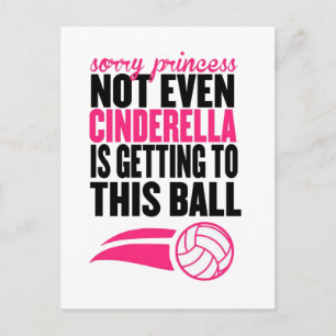 Postal Disculpa Princess Volleyball Ball"