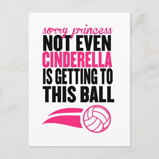 Postal Disculpa Princess Volleyball Ball" (Anverso)