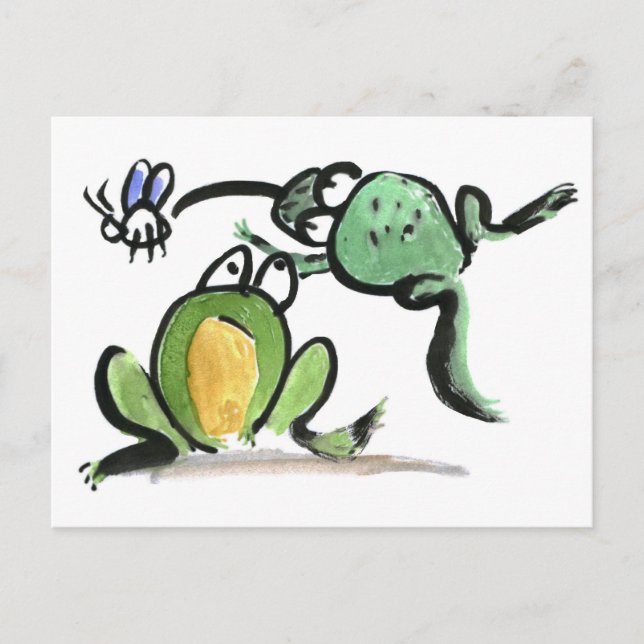 Postal ¡Discúlpame! Coming Through dice que una rana a ot (Anverso)