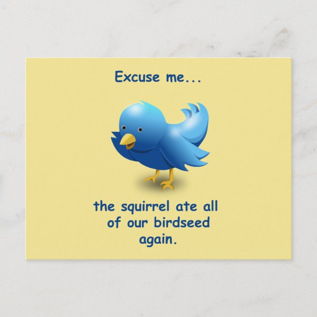 Postal Disculpe...La ardilla se comió toda nuestra semill (Anverso)
