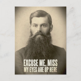 Postal Disculpe, señorita. mis ojos están aquí