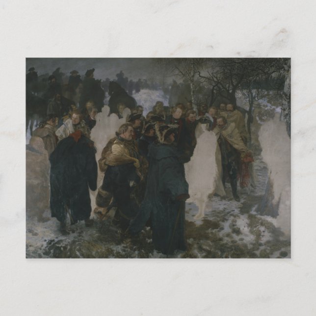 Postal Discurso antes de la batalla de Leuthen, 1858 (Anverso)