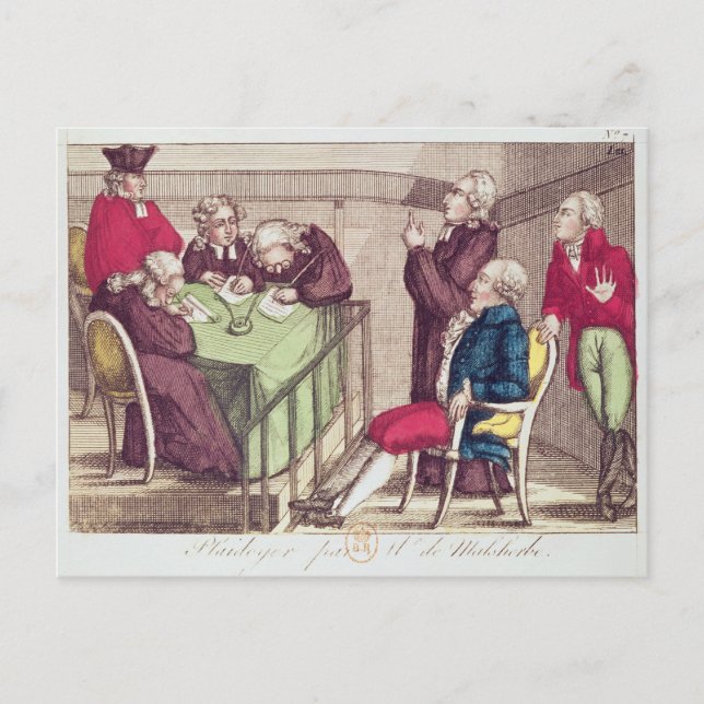 Postal Discurso de defensa del señor de Malesherbes (Anverso)