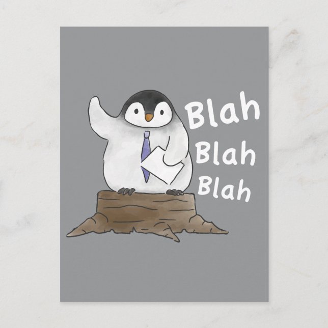 Postal Discurso de pingüino  (Anverso)