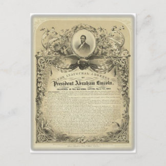 Postal Discurso inaugural del presidente abe lincoln