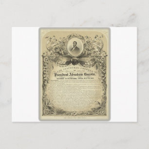 Postal Discurso inaugural del presidente abe lincoln