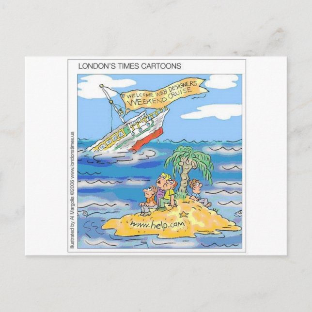 Postal Diseñadores Web Crucero del Terror Regalos Diverti (Anverso)