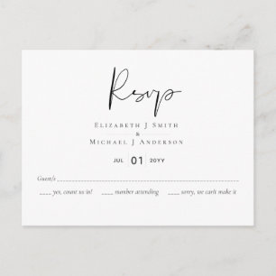 Postal DISEÑAR MUNU de boda propia RSVP - Plantilla de pr