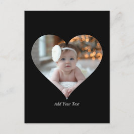 Postal Diseñar su propia foto en forma de corazón único