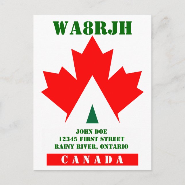 Postal Diseñar tu propia rana Op Op de operador de radio  (Anverso)