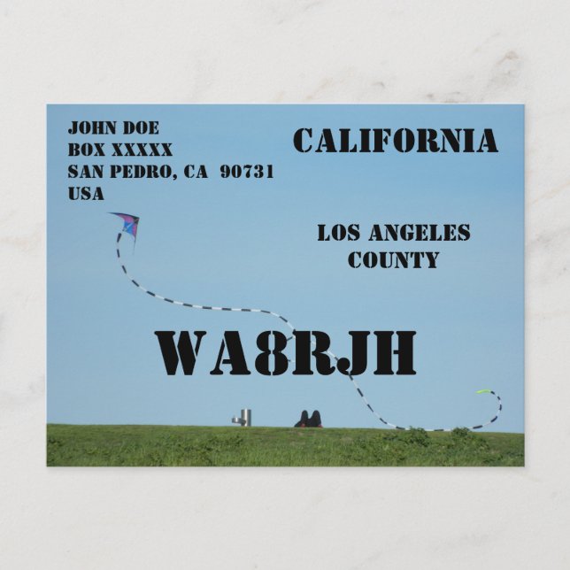 Postal Diseñar tu propio vuelo de cometa de radioteléfono (Anverso)