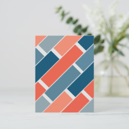 Postal Diseño abstracto de bloques geométricos