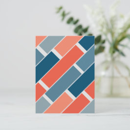 Postal Diseño abstracto de bloques geométricos