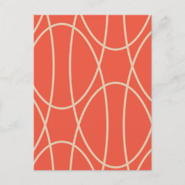 Postal Diseño abstracto de curvas contemporáneas