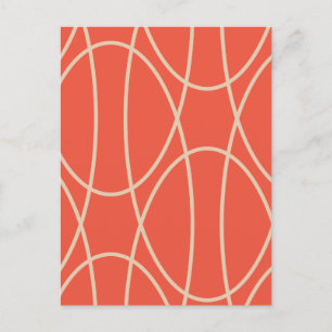 Postal Diseño abstracto de curvas contemporáneas