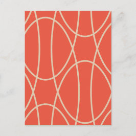Postal Diseño abstracto de curvas contemporáneas