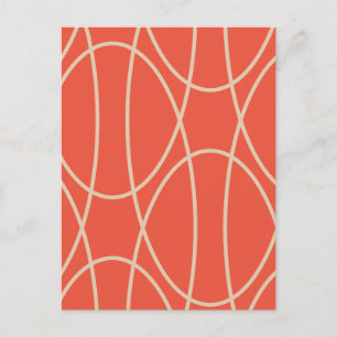 Postal Diseño abstracto de curvas contemporáneas