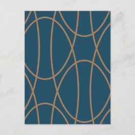 Postal Diseño abstracto de curvas contemporáneas
