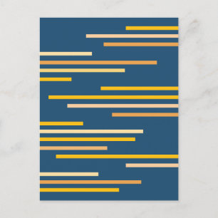 Postal Diseño abstracto de líneas superpuestas