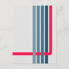 Postal Diseño abstracto de rayas retro