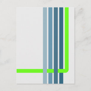 Postal Diseño abstracto de rayas retro